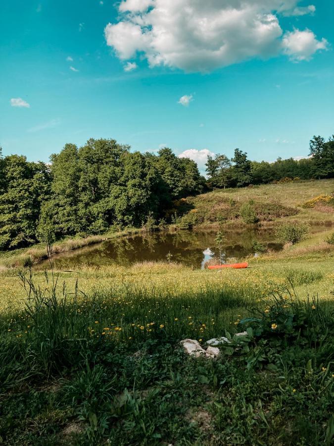 La Ferme Du Pont De Maumy, Cabane Au Bord De L'Etang Et Bain Nordique Busserolles Exterior foto